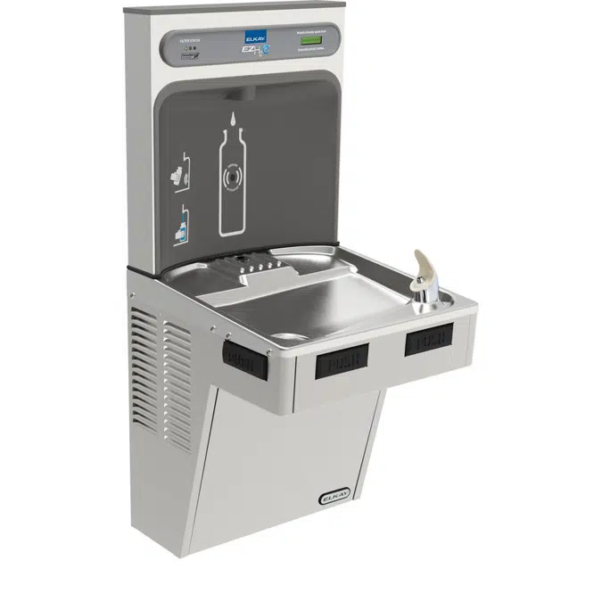 LMABF8WSSK Elkay ezH2O Bottle Filling Station with Mechanically Activated, Single ADA Cooler Filtered Refrigerated Stainless
