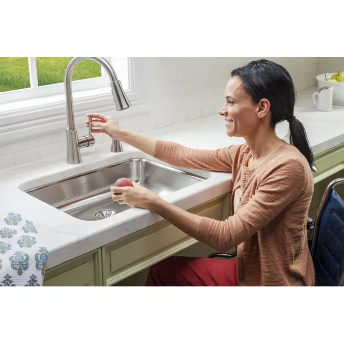 ELUHAD211550PD Elkay Lustertone® Classic Stainless Steel 23-1/2" x 18-1/4" x 4-7/8" Single Bowl Undermount ADA Sink w/Perfect Drain®