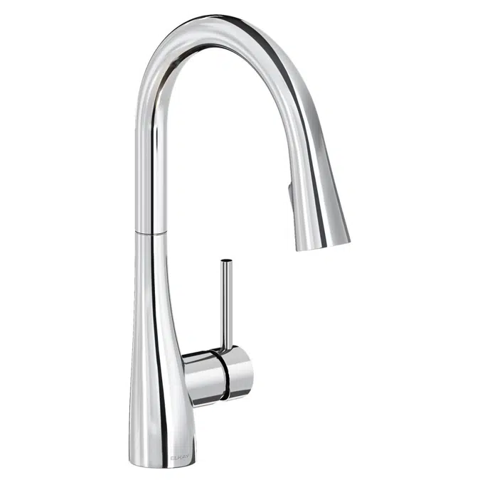 LKGT4083LS_CR Gourmet Single Hole Kitchen Faucet with Pull-down Spray and Forward Only Lever Handle