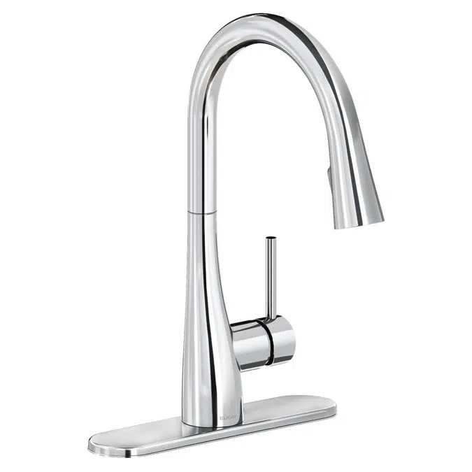 LKGT4083LS_CR Gourmet Single Hole Kitchen Faucet with Pull-down Spray and Forward Only Lever Handle
