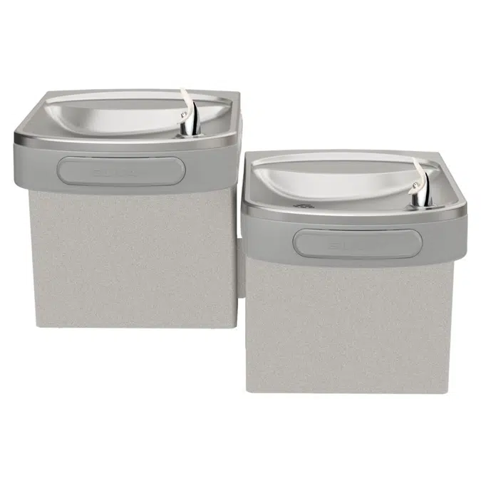 LZSTL8LC Elkay® Versatile Wall Mount Bi-level ADA Cooler Filtered Refrigerated Light Gray Granite