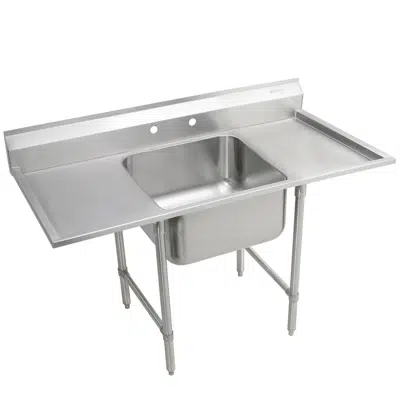 Image for RNSF8118LR2 Rigidbilt® Stainless Steel 57" x 29-3/4" x 12-3/4" Floor Mount Single Compartment Scullery Sink w/ Drainboard