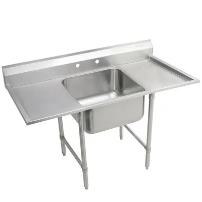 Зображення для RNSF8118LR2 Rigidbilt® Stainless Steel 57" x 29-3/4" x 12-3/4" Floor Mount Single Compartment Scullery Sink w/ Drainboard