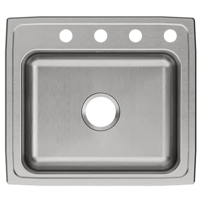 PSR22194 Elkay Celebrity® Stainless Steel 22" x 19-1/2" x 7-1/8" 4-Hole Single Bowl Drop-in Sink