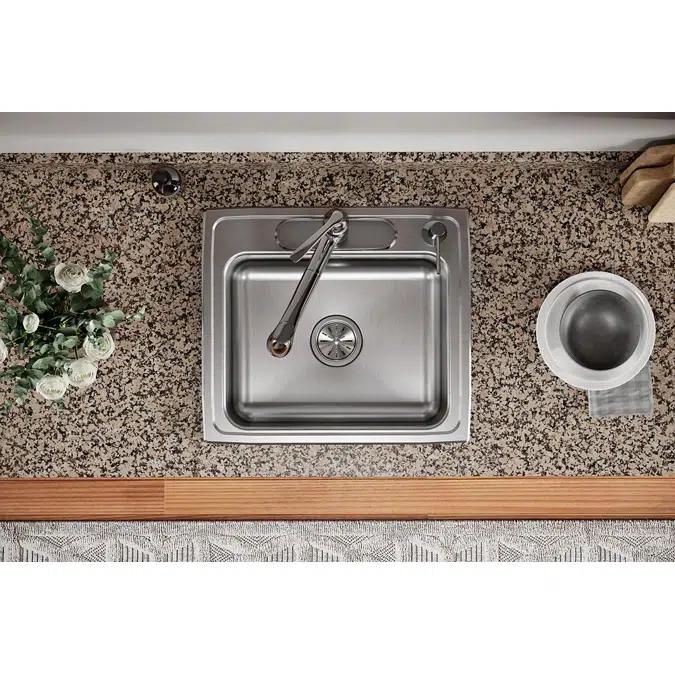 PSR22194 Elkay Celebrity® Stainless Steel 22" x 19-1/2" x 7-1/8" 4-Hole Single Bowl Drop-in Sink