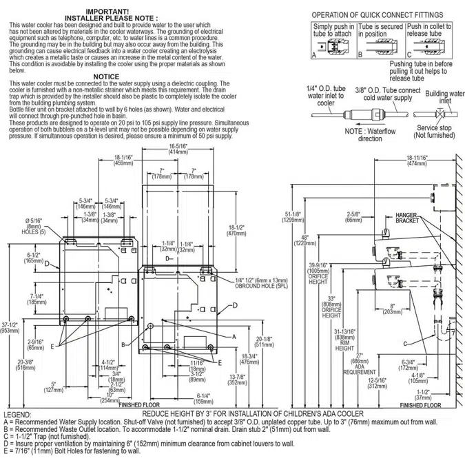 LVRCDMWSK ezH2O®  Vandal-Resistant Bottle Filling Station & Single Fountain Filtered Non-Refrigerated Stainless