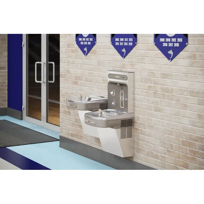 EZOTL8WSSK_LK ezH2O®  Bottle Filling Station with Bi-Level ADA Cooler Hands Free Activation Non-Filtered Refrigerated Stainless
