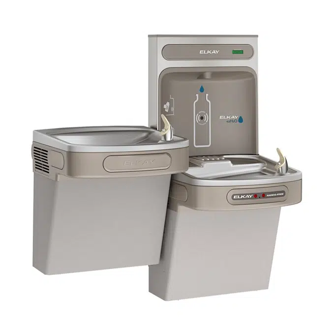 EZOTL8WSSK_LK ezH2O®  Bottle Filling Station with Bi-Level ADA Cooler Hands Free Activation Non-Filtered Refrigerated Stainless