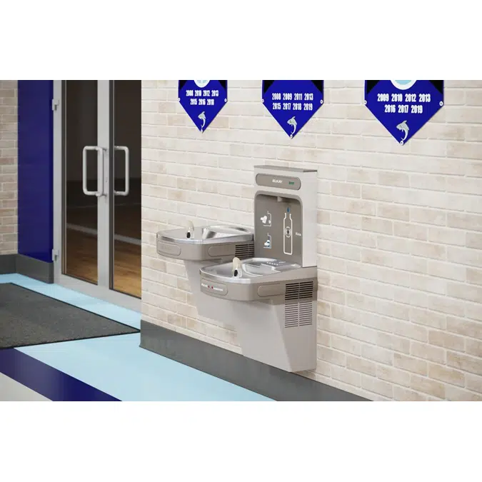 EZOTL8WSSK_LK ezH2O®  Bottle Filling Station with Bi-Level ADA Cooler Hands Free Activation Non-Filtered Refrigerated Stainless