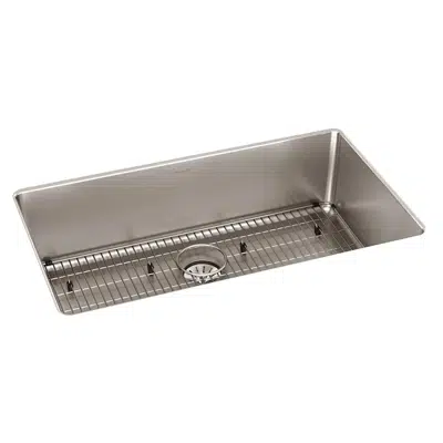 Image pour ELUHH3017TPDBG Lustertone Iconix® 16 Gauge Stainless Steel 32-1/2 x 19-1/2" x 9" Single Bowl Undermount Sink Kit with Perfect Drain®