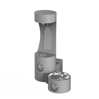 Immagine per LK4408BFGRY Elkay Outdoor ezH2O®  Bottle Filling Station Wall Mount with Single Fountain Non-Filtered Non-Refrigerated Gray
