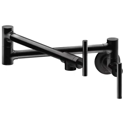 afbeelding voor LKAV4091MB Elkay Avado® Wall Mount Single Hole Pot Filler Kitchen Faucet with Lever Handles Matte Black