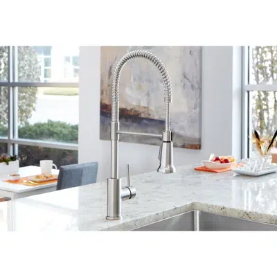 Image for Elkay Avado Single Hole Kitchen Faucet with Semi-professional Spout and Lever Handle Lustrous Steel