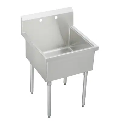 imagem para Elkay Weldbilt Stainless Steel 33" x 27-1/2" x 14" Floor Mount, Single Compartment Scullery Sink