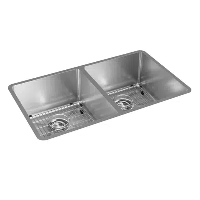 Image for ECTRU31179TC Elkay Crosstown 18 Gauge Stainless Steel 31-1/2" x 18-1/2" x 9", Equal Double Bowl Undermount Sink Kit