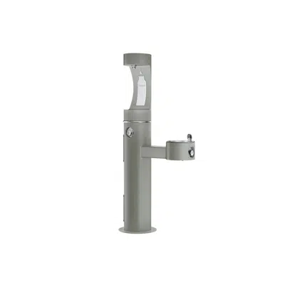 LK4420BF1UGRY Elkay Outdoor ezH2O Upper Bottle Filling Station Bi-Level Pedestal, Non-Filtered Non-Refrigerated Gray图像