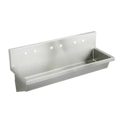 画像 EWMA72206 Elkay Stainless Steel 72" x 20" x 8", Wall Hung Multiple Station Hand Wash Sink