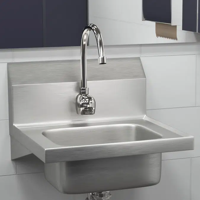 LKB722C Elkay® Commercial Electronic Sensor Scrub/Handwash Battery Powered Wall Mount Faucet Chrome