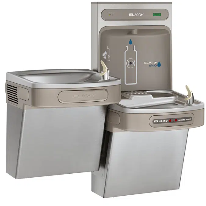 LZOTL8WSSK Elkay ezH2O Bottle Filling Station with Bi-Level ADA Cooler Hands Free Activation Refrigerated Stainless