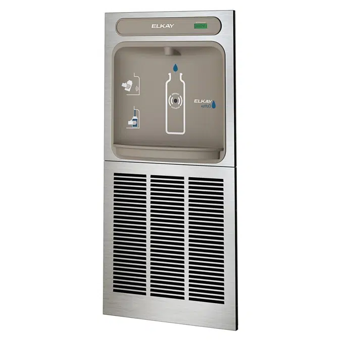 EZWSM8K Elkay ezH2O®  In-Wall Bottle Filling Station with Mounting Frame Non-Filtered Refrigerated Stainless