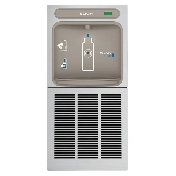 EZWSM8K Elkay ezH2O®  In-Wall Bottle Filling Station with Mounting Frame Non-Filtered Refrigerated Stainless