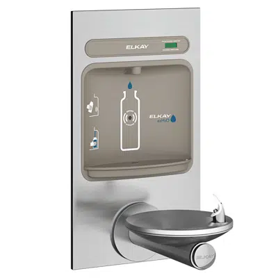 Image for Elkay ezH2O Bottle Filling Station with Integral SwirlFlo Fountain, Non-Filtered Non-Refrigerated Stainless