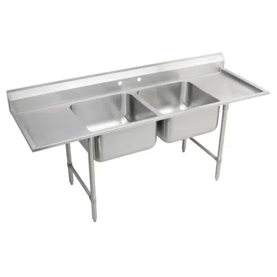 Image for RNSF8236LR2 Elkay Rigidbilt® Stainless Steel 77-1/4" x 29-3/4" x 12-3/4" Floor Mount Double Compartment Scullery Sink Drainboard