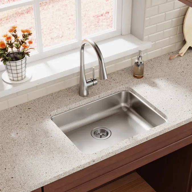 ELUHAD211555 Elkay Lustertone® Classic Stainless Steel 23-1/2" x 18-1/4" x 5-3/8" Single Bowl Undermount ADA Sink