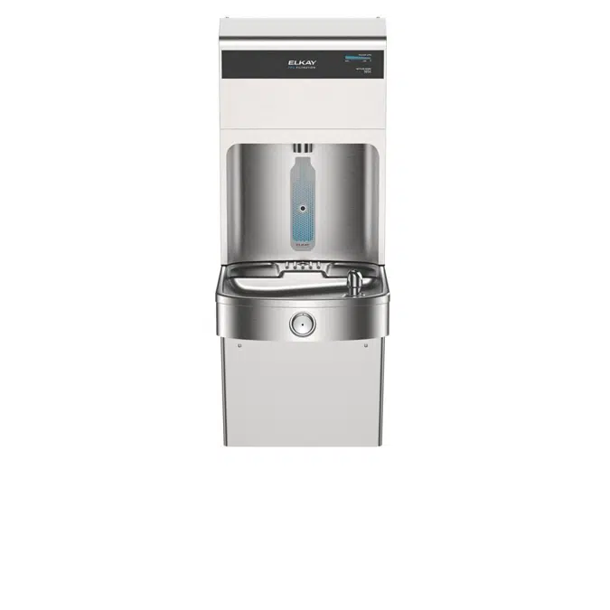 LVRCDWSPRO Elkay® Pro Filtration™ VR Bottle Filling Station & Single ADA Cooler w/ Ultra Capacity Lead Filter - SS
