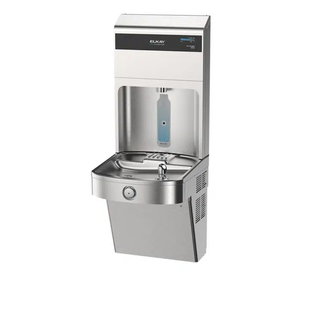 LVRCDWSPRO Elkay® Pro Filtration™ VR Bottle Filling Station & Single ADA Cooler w/ Ultra Capacity Lead Filter - SS