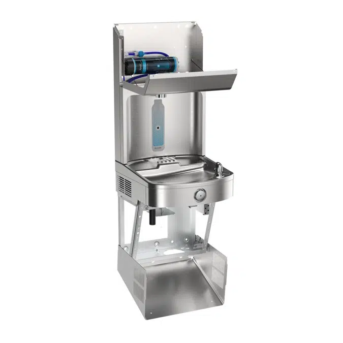 LVRCDWSPRO Elkay® Pro Filtration™ VR Bottle Filling Station & Single ADA Cooler w/ Ultra Capacity Lead Filter - SS