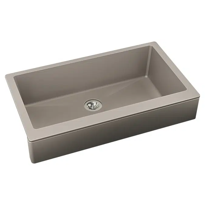 ELXUFP3620 Quartz Luxe® 35-7/8" x 20-15/16" x 9" Single Bowl Farmhouse Sink with Perfect Drain®