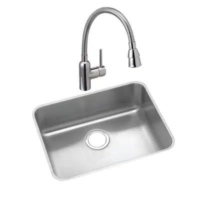 Image for ELUH191612 Lustertone® Classic Stainless Steel 21-1/2" x 18-1/2" x 12" Single Bowl Undermount Sink