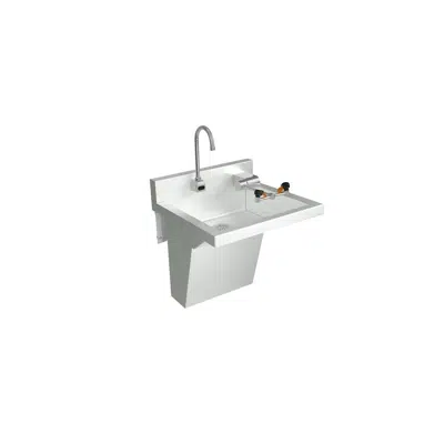 Image for EWSF12422T Stainless Steel 24" x 22" x 27" Wall Hung ADA Sink Enviro Kit with Eyewash + Faucet + Drain + Mixing Valve