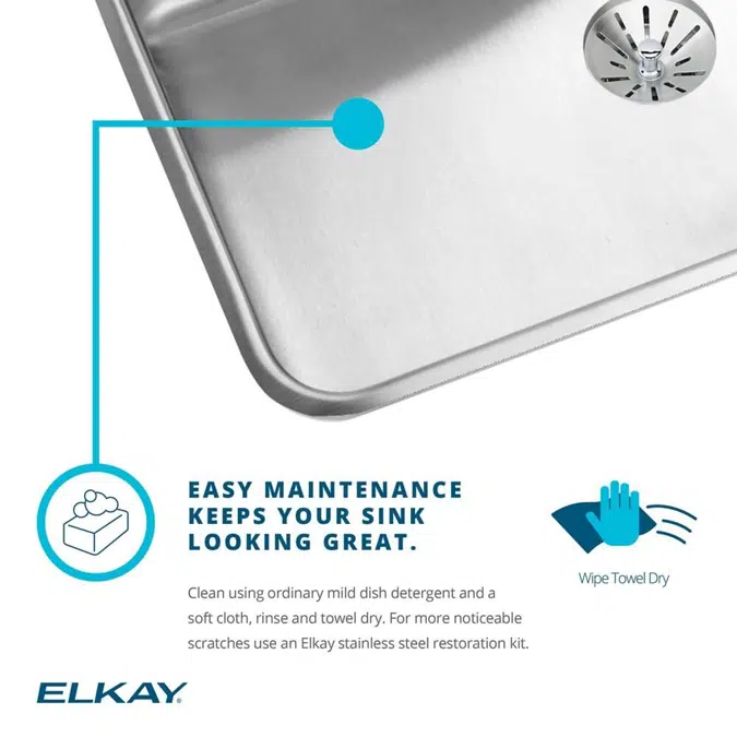 LRAD1316651_3_MR2 Lustertone® Classic Stainless Steel 13" x 16" x 6-1/2" Single Bowl Drop-in ADA Sink
