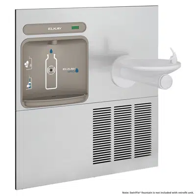 Image for EZWS-ERPB8-RF Elkay ezH2O®  Retrofit Bottle Filling Station for SwirlFlo® Fountain Non-Filtered Refrigerated Stainless