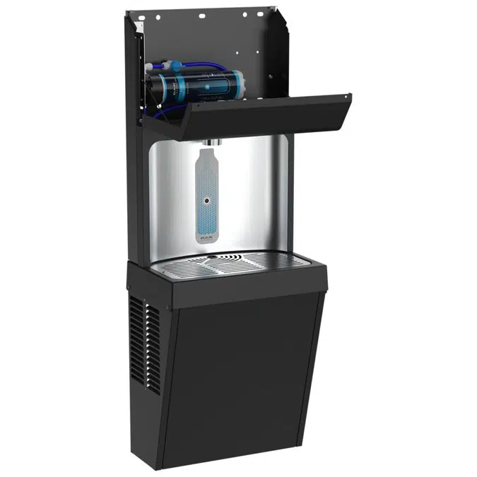 LZ8WSBPRO FAMILY Elkay® Pro Filtration™ plumbSMART™ Single ADA Bottle Filler Only Refrig Lead Reduction Black Stainless