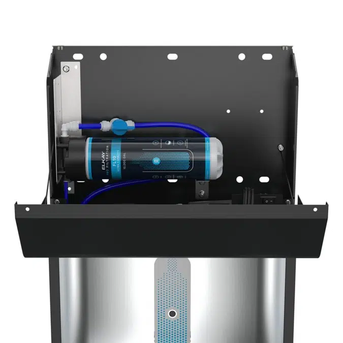 LZ8WSBPRO FAMILY Elkay® Pro Filtration™ plumbSMART™ Single ADA Bottle Filler Only Refrig Lead Reduction Black Stainless