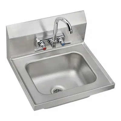 Image for CHSB1716C Elkay Stainless Steel 16-3/4" x 15-1/2" x 13" Single Bowl Wall Hung Handwash Sink Kit w/Faucet