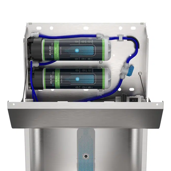 LVRC8WSPRO Family Elkay Pro Filtration™ Vandal-Resistant Connected Bottle Filling Station&Sgl ADA Cooler Refrigerated Stainless Steel