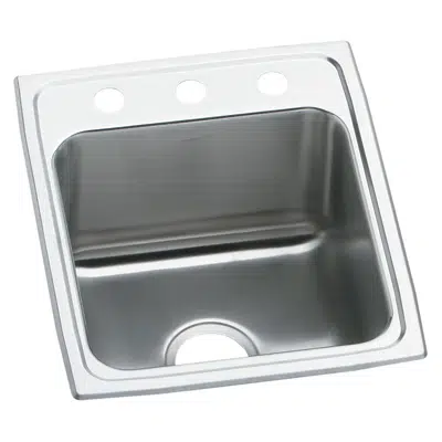 imazhi i DLR1720101_3_MR2 Lustertone® Classic Stainless Steel 17" x 20" x 10-1/8" Single Bowl Drop-in Sink
