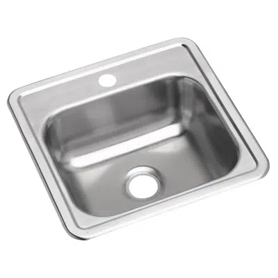 Image for D115161_3 Dayton® Stainless Steel 15" x 15" x 5-3/16" Single Bowl Drop-in Bar Sink with 3-1/2" Drain Opening