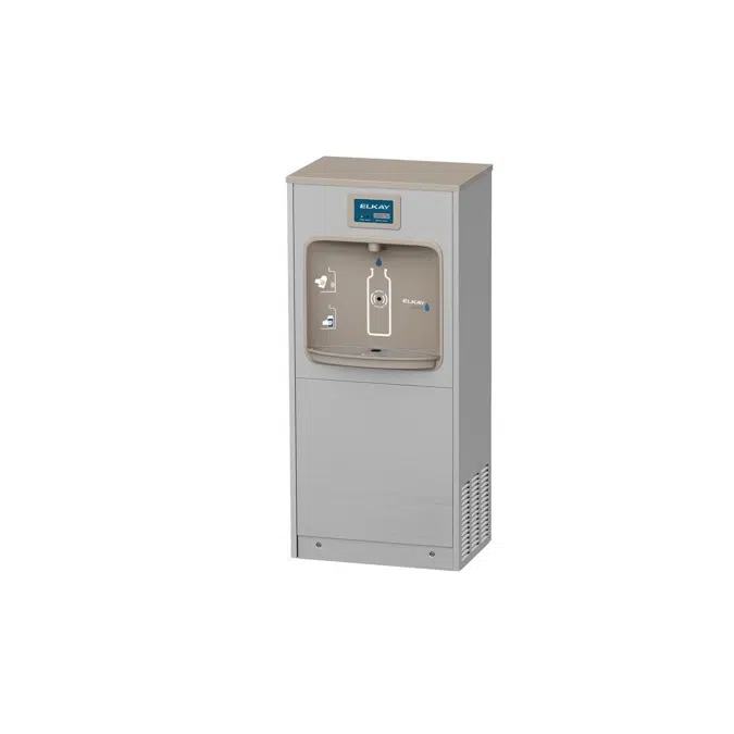 DSSBF8SP Elkay Enhanced ezH2O® Floor Standing Bottle Filling Station Filtered Refrigerated Stainless Steel