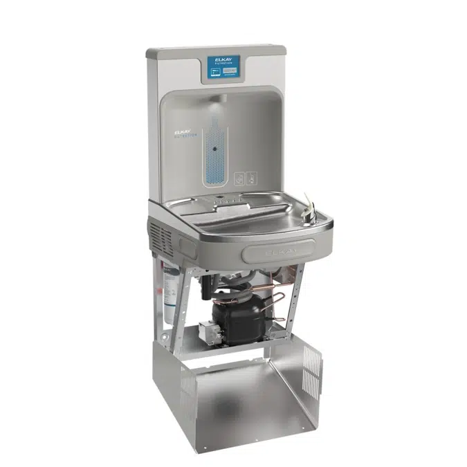 LZS8WSLP Elkay Enhanced Bottle Filler & Single ADA Cooler Refrigerated Light Gray Granite High Capacity Lead Drop Down Wrapper