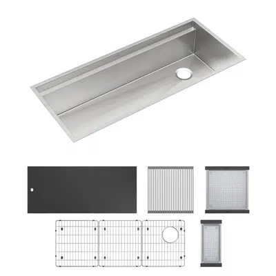 Image for CS45_BPK_WPK_CWK Circuit Chef® Workstation Stainless Steel 45-1/2" x 20-1/2" x 10" Single Bowl Undermount Sink Kit