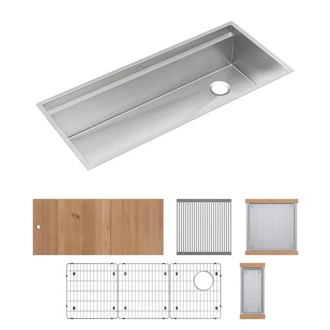 CS45_BPK_WPK_CWK Circuit Chef® Workstation Stainless Steel 45-1/2" x 20-1/2" x 10" Single Bowl Undermount Sink Kit