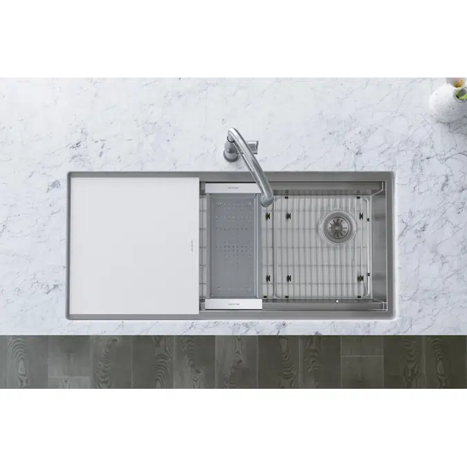 CS45_BPK_WPK_CWK Circuit Chef® Workstation Stainless Steel 45-1/2" x 20-1/2" x 10" Single Bowl Undermount Sink Kit