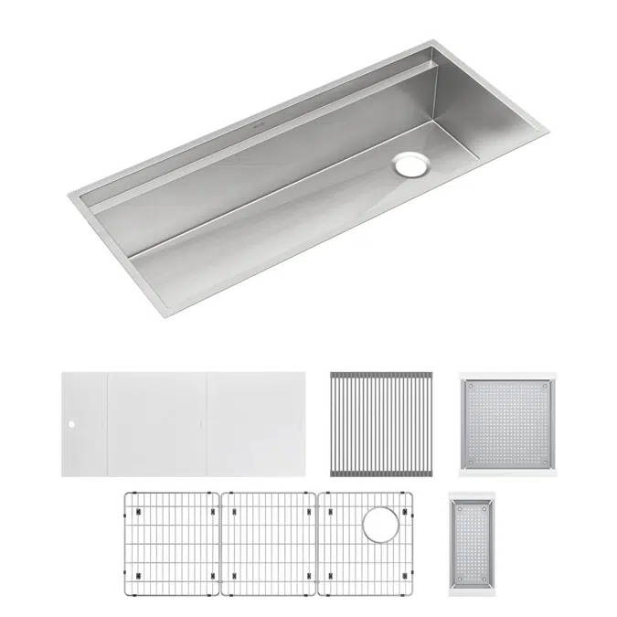 CS45_BPK_WPK_CWK Circuit Chef® Workstation Stainless Steel 45-1/2" x 20-1/2" x 10" Single Bowl Undermount Sink Kit
