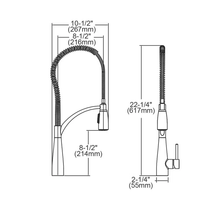LKAV4061CR_LS Avado® Single Hole Kitchen Faucet with Semi-professional Spout Forward Only Lever Handle