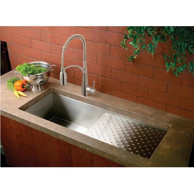 LKAV4061CR_LS Avado® Single Hole Kitchen Faucet with Semi-professional Spout Forward Only Lever Handle